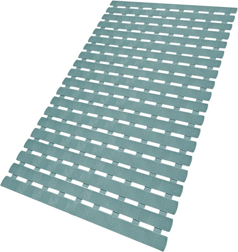 Wiojtry Bathtub Shower Mat, Pet Dog Bathing Non-Slip Mat, Dog Bath mat for tub, Quick Drain Bathtub Mat with Suction Cups & Drain Holes for Bathroom, 27.1x15.7 Inch (Mars Green) - Image 1